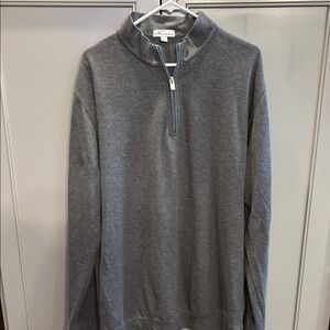 Peter Millar Crown Comfort Men's XXL Grey Pullover 1/4 Zip Lightweight Soft